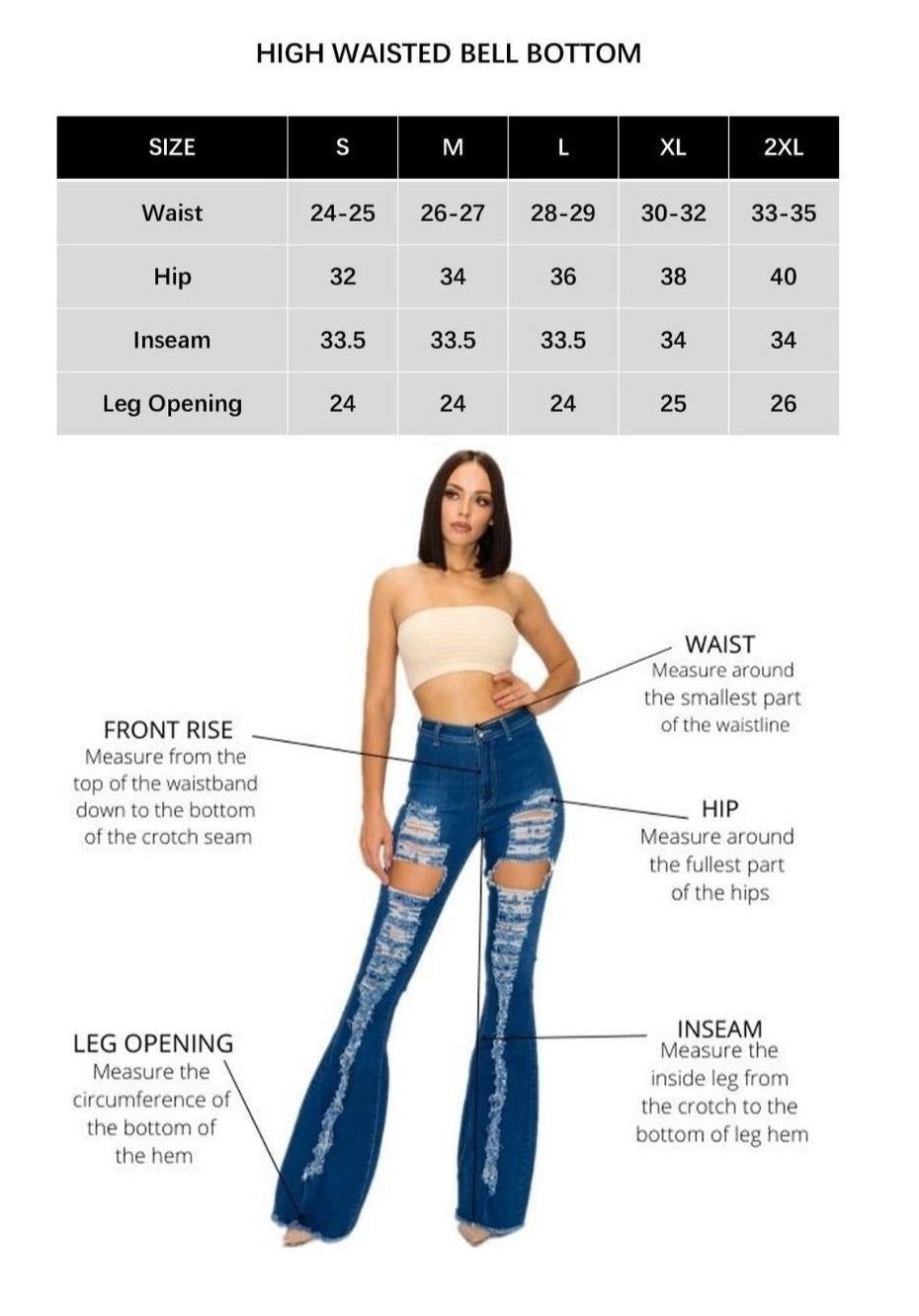 Black High Waisted Bell Bottoms Wild Cactus Boutique