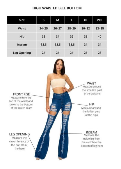 White High Waisted Bell Bottoms Wild Cactus Boutique