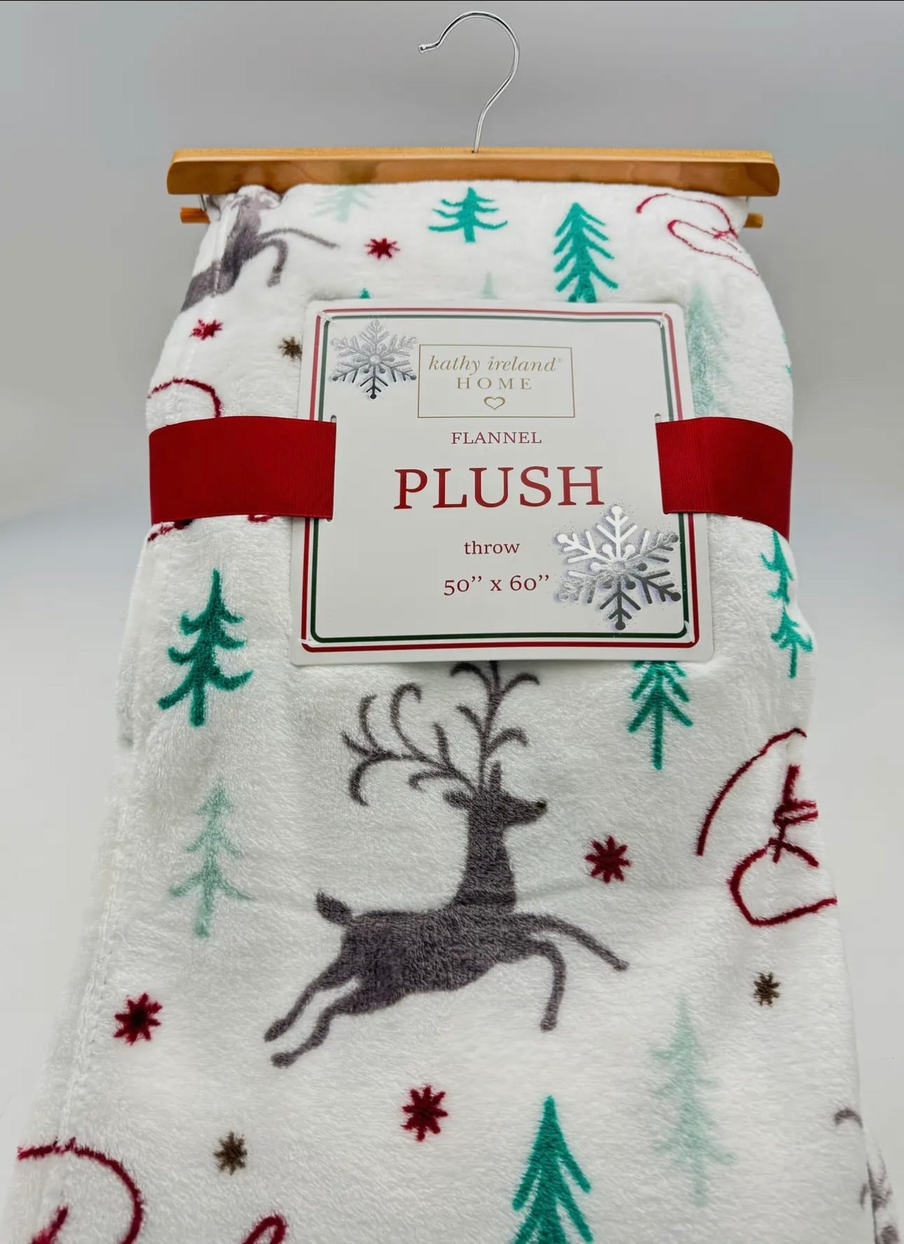 Kathy Ireland Christmas Flannel Fleece Throw Blankets Thread & Co. Boutique, LLC