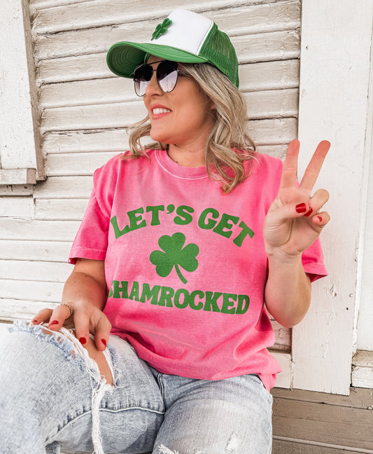 Pre-Order: Let's Get Shamrocked *4 Colors Comfort Colors (S-3X) Chloe Vs Tank The Boutique