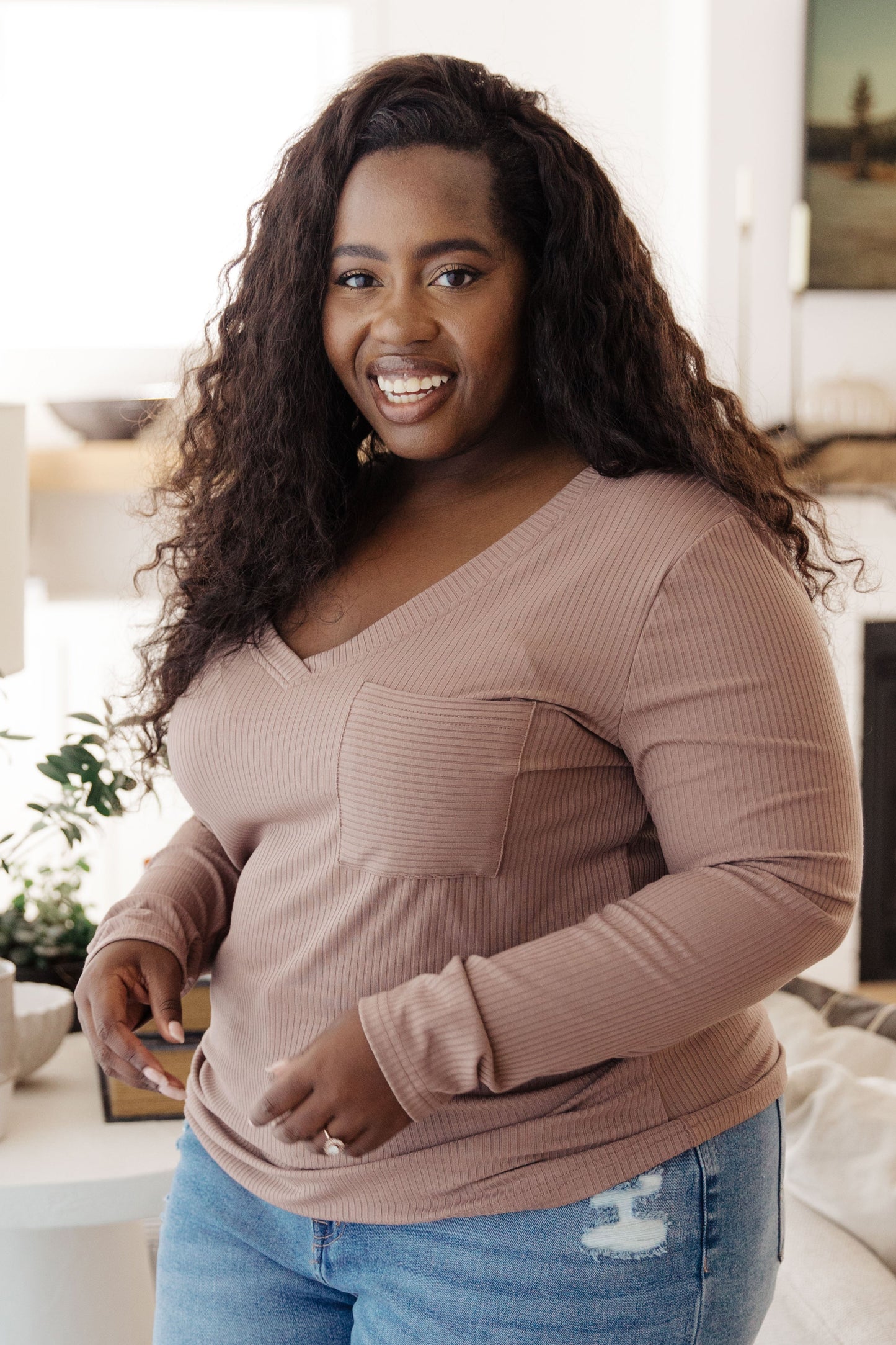 Indeed You Do Long Sleeve V-Neck Top Thread & Co. Boutique, LLC
