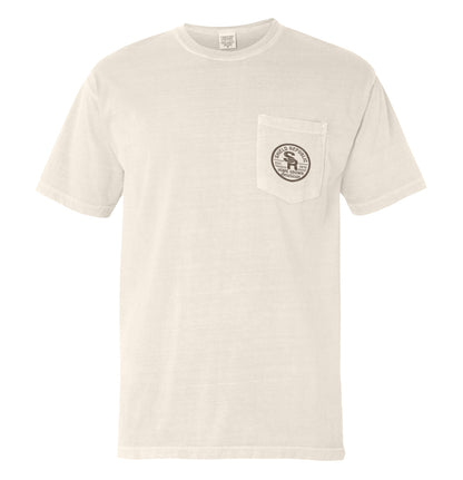 All Faster than Dialing 911 Pocket Tee Shield Republic
