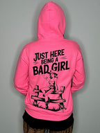 Bad Girl Neon Pink Hoodie Luckless Outfitters