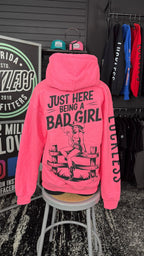 Bad Girl Neon Pink Hoodie Luckless Outfitters