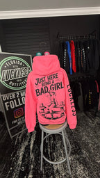 Bad Girl Neon Pink Hoodie Luckless Outfitters