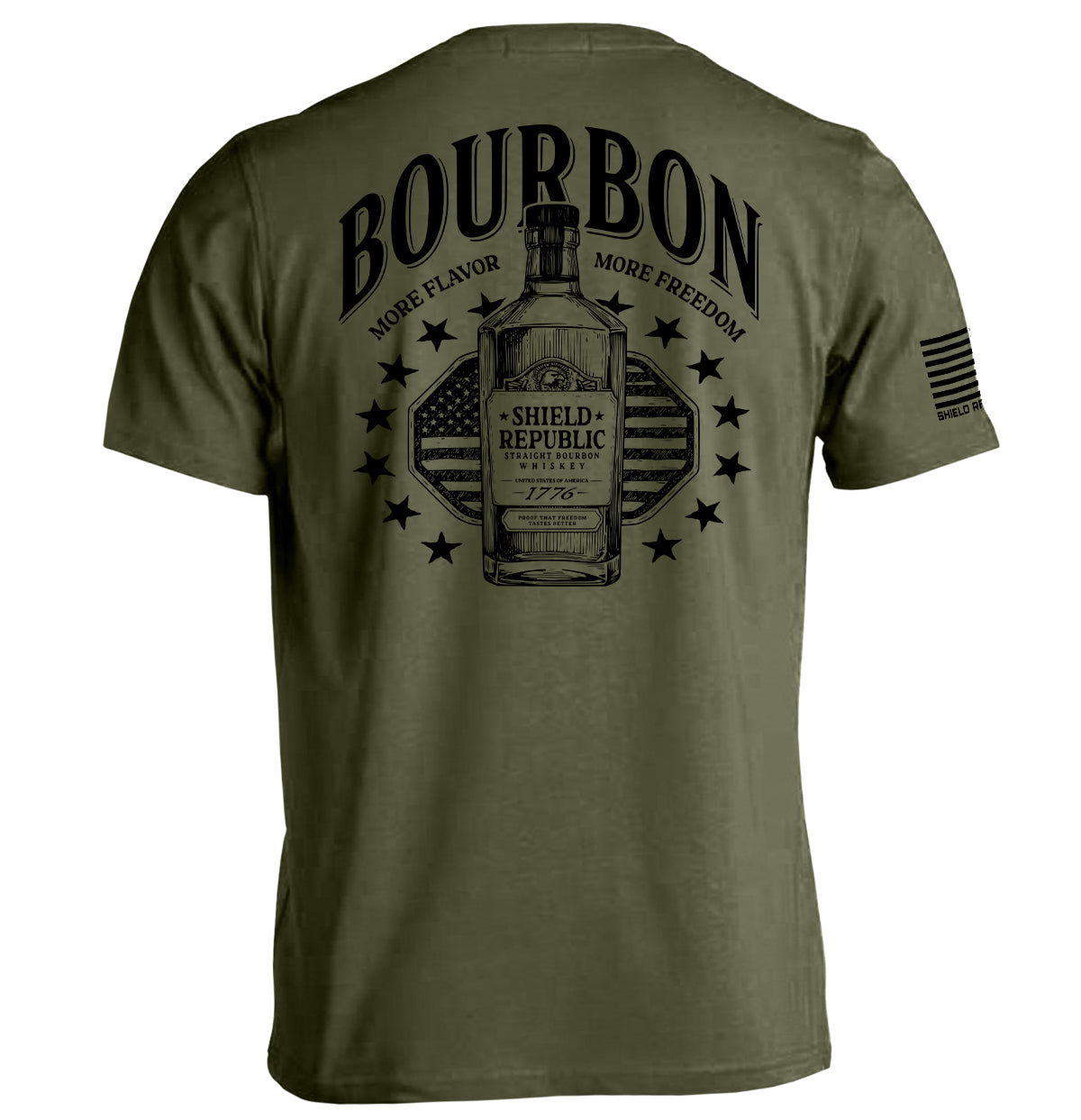 Bourbon More Flavor More Freedom Shield Republic