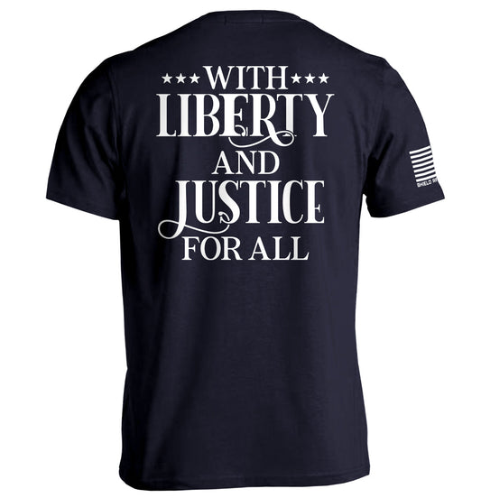 With Liberty And Justice For All Shield Republic