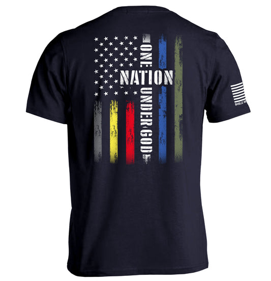 One Nation Under God First Responder Flag Shield Republic