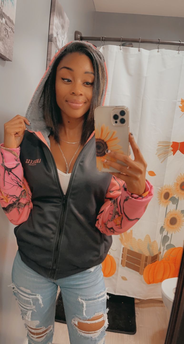 SUN KISSED CAMO HEAVY ZIP FLEECE HOODIE Luckless Outfitters