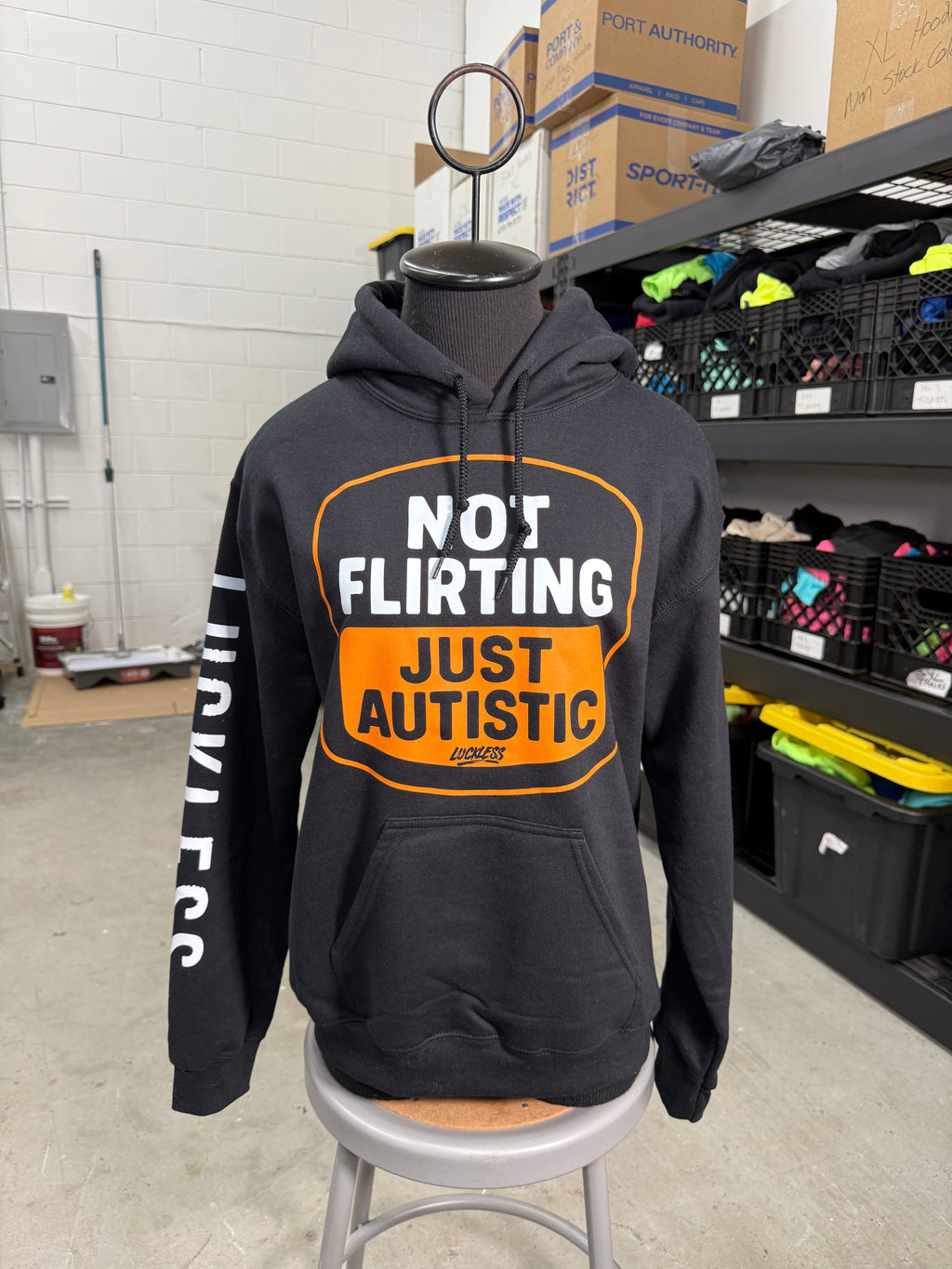 Not Flirting Just Autistic Hoodie Luckless Outfitters