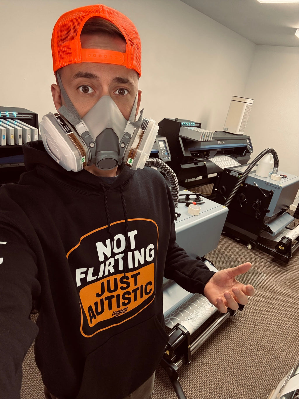 Not Flirting Just Autistic Hoodie Luckless Outfitters