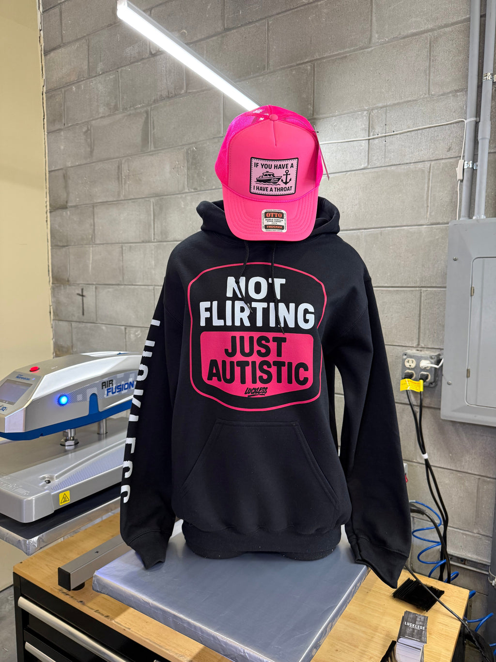 Not Flirting Just Autistic Hoodie Luckless Outfitters