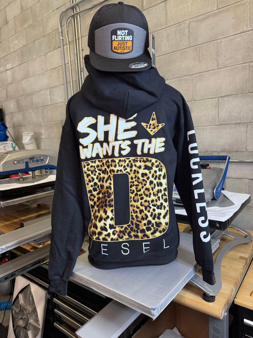 She Wants The Diesel Hoodie Leopard Edition Luckless Outfitters