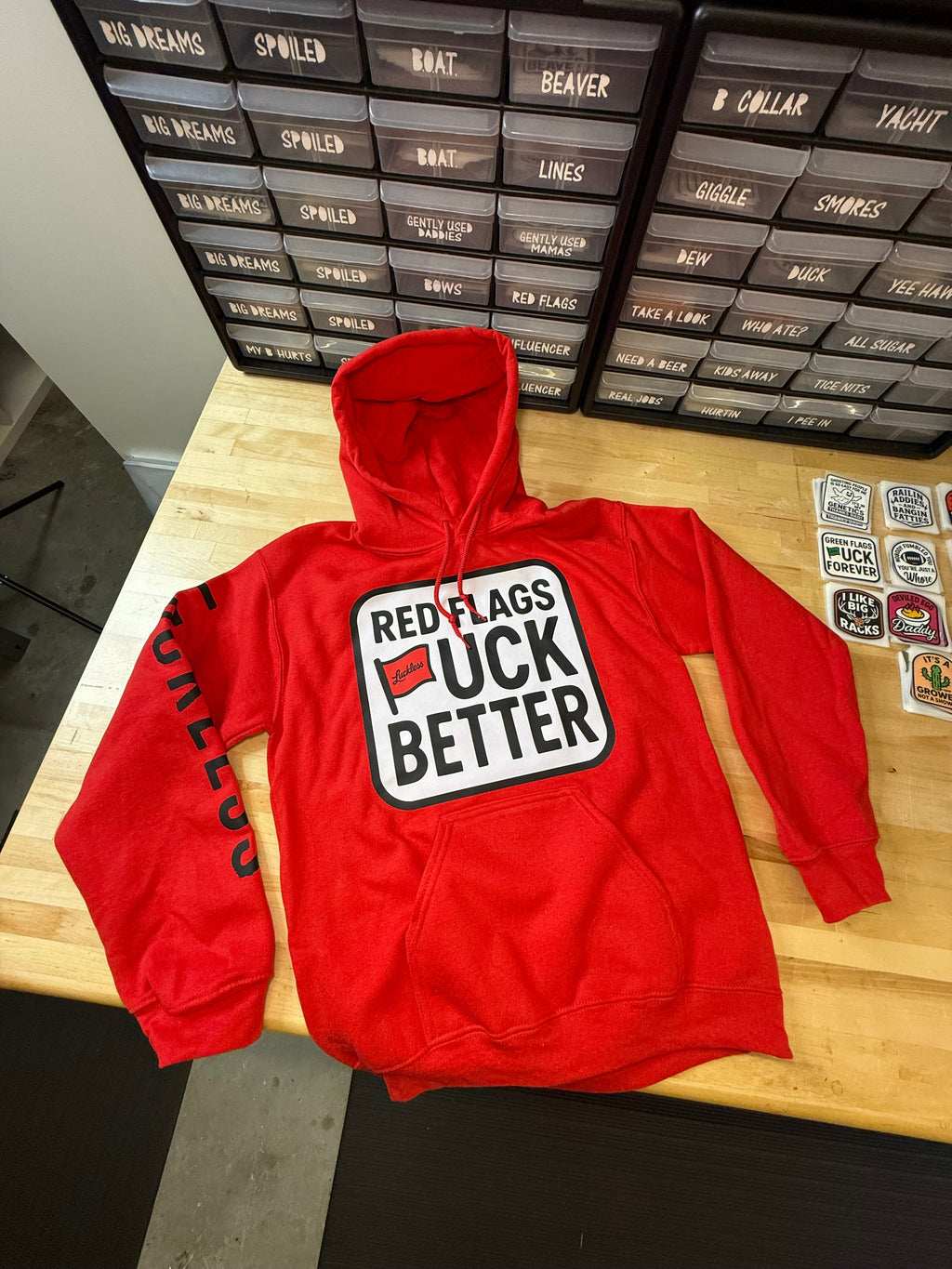 Red Flags Fuck Better Hoodie Luckless Outfitters