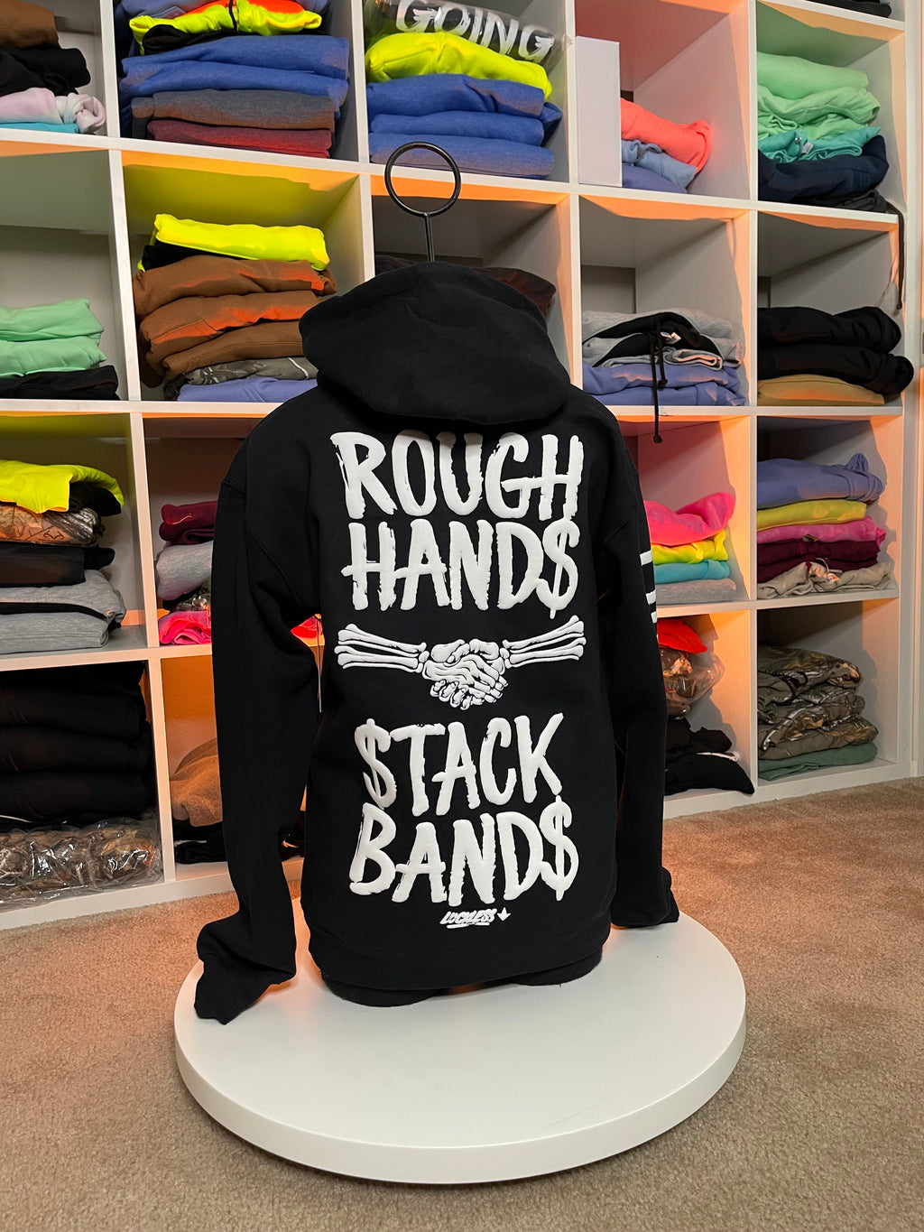 Rough Hands Stack Bands Hoodie Luckless Outfitters