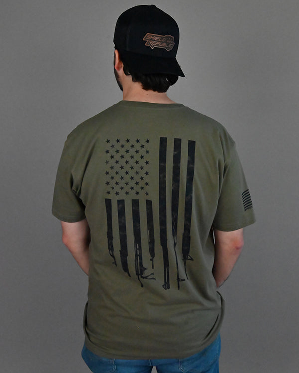 Firearm Flag Graphic Tee & Hoodie Shield Republic