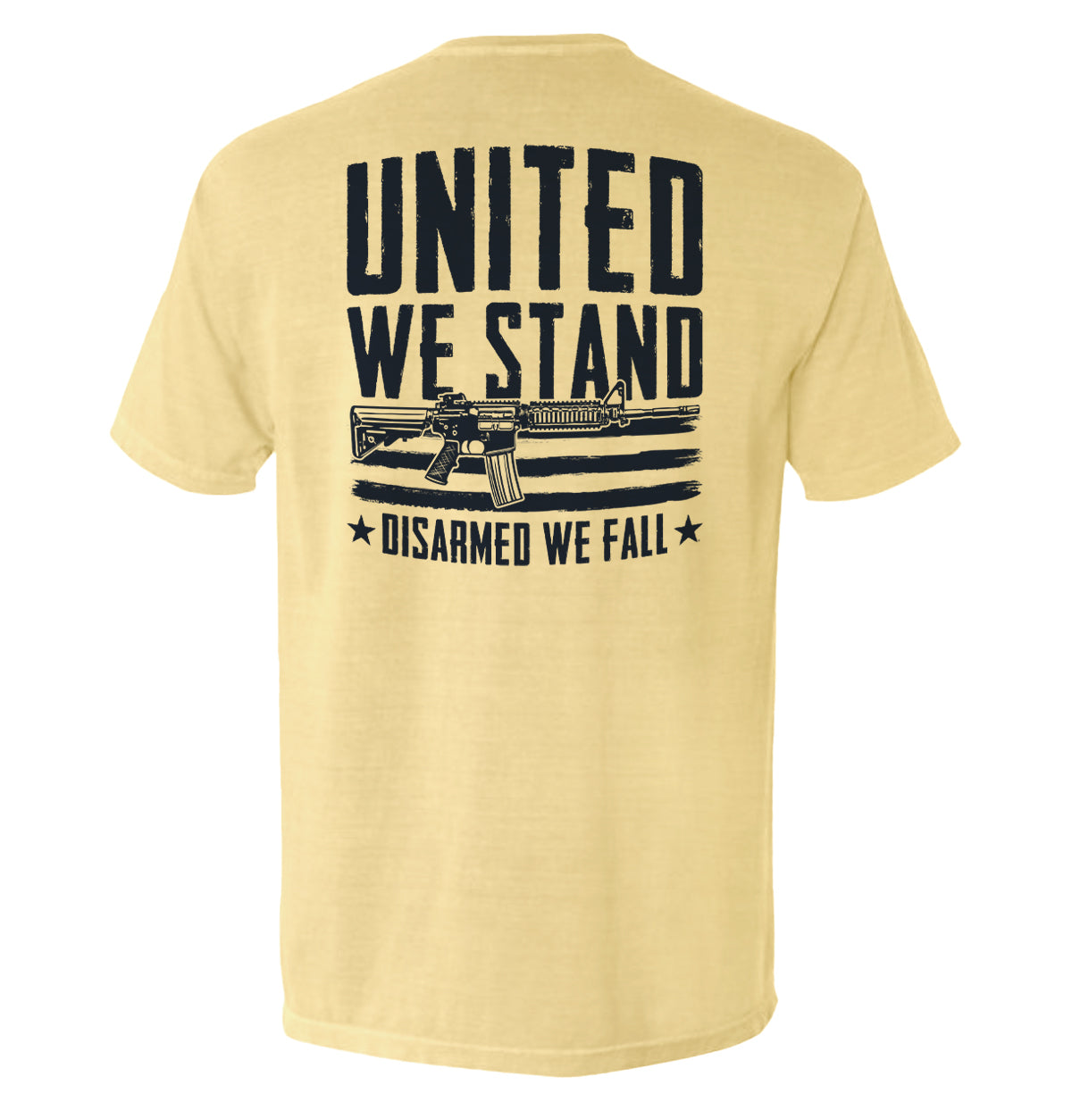 United We Stand Disarmed We Fall Shield Republic