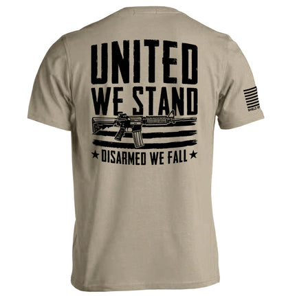 United We Stand Disarmed We Fall Shield Republic