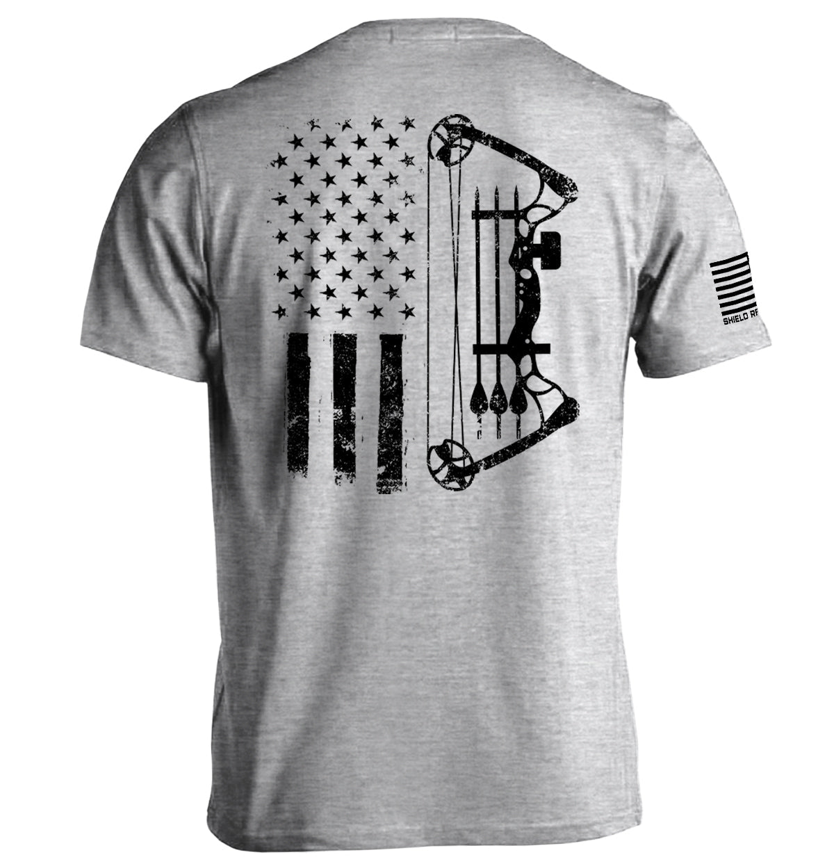 Compound Bow USA Flag Shield Republic