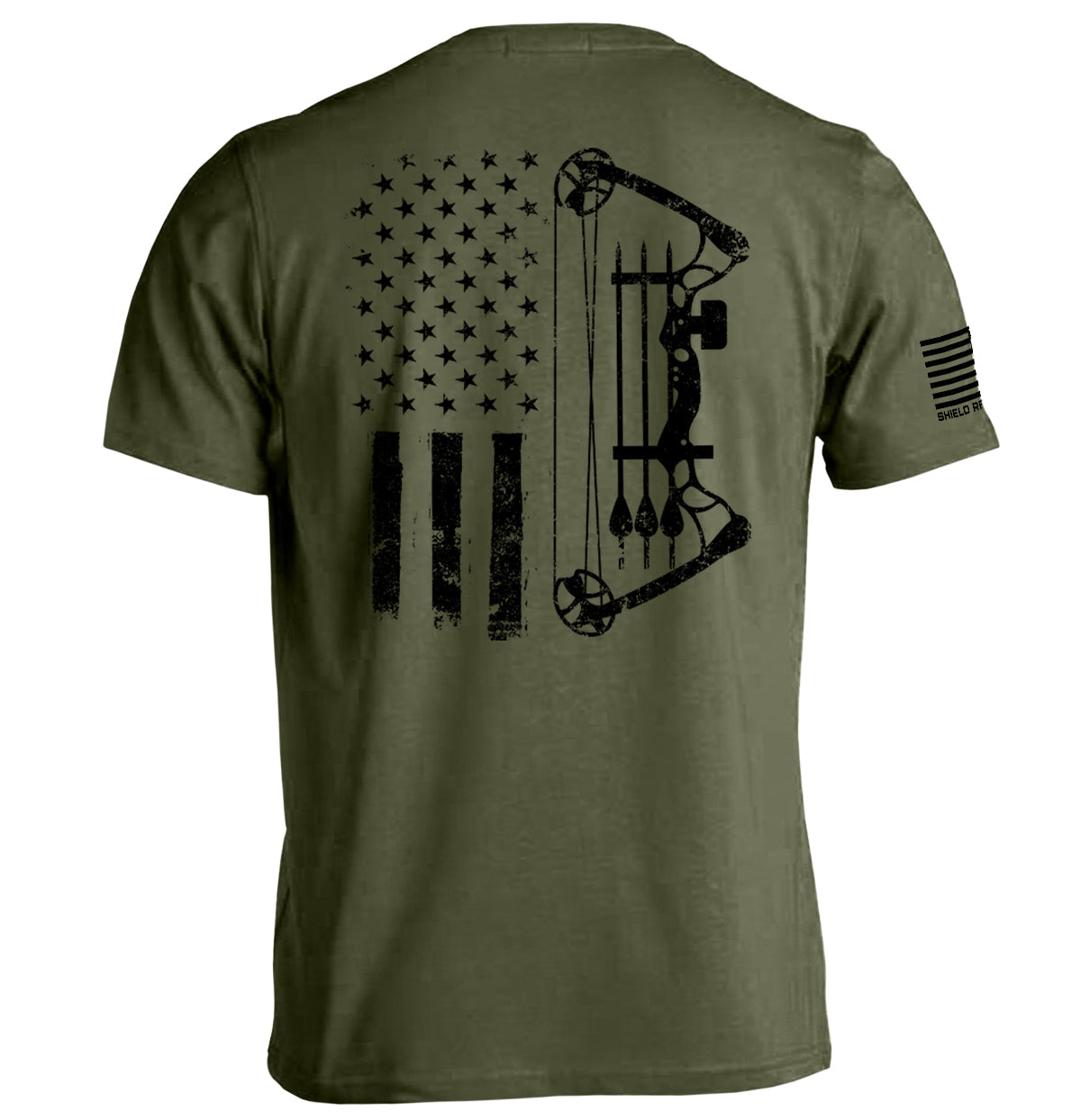 Compound Bow USA Flag Shield Republic