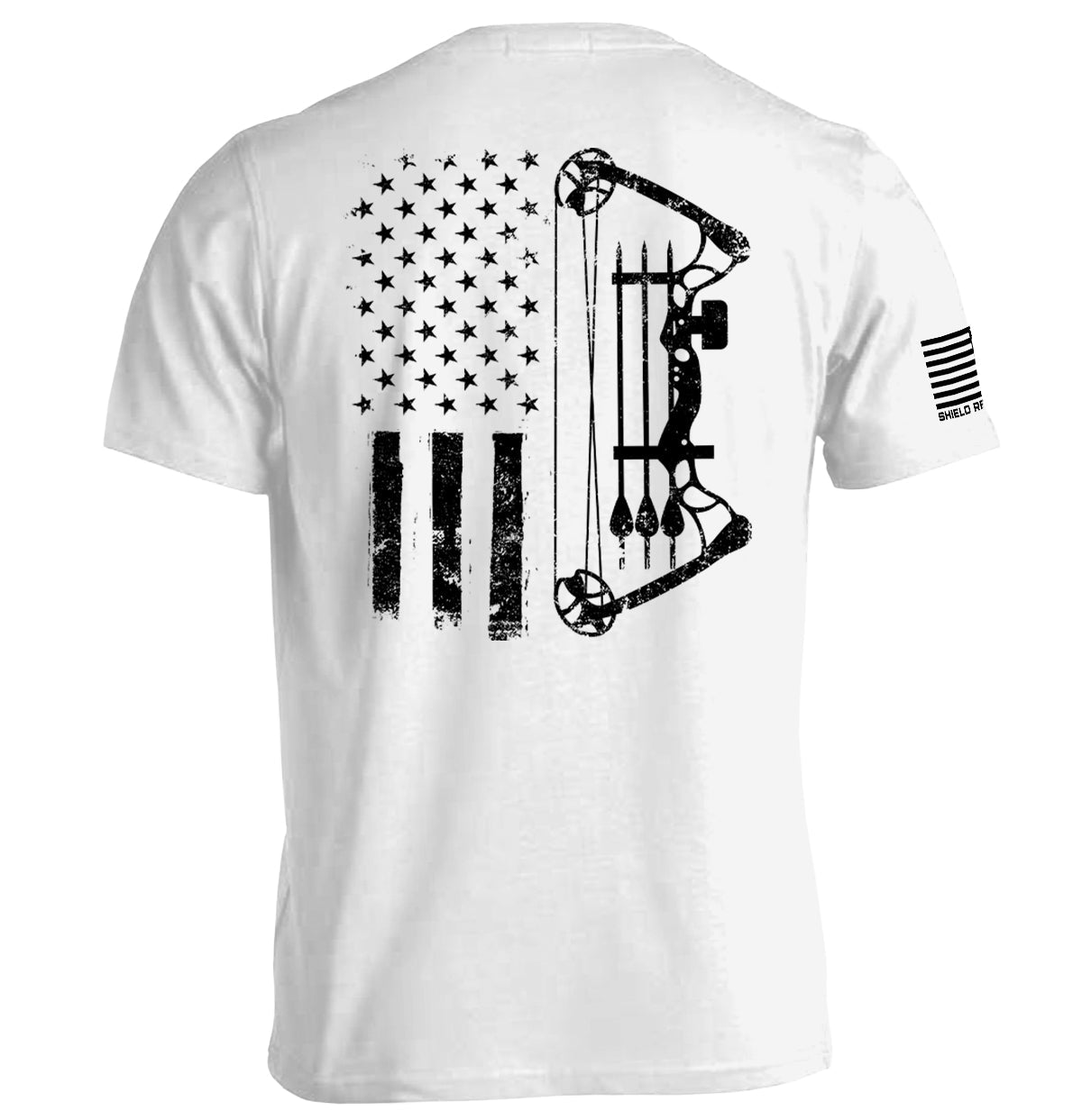 Compound Bow USA Flag Shield Republic