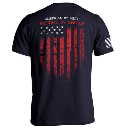 American by Birth Patriot by Choice Shield Republic