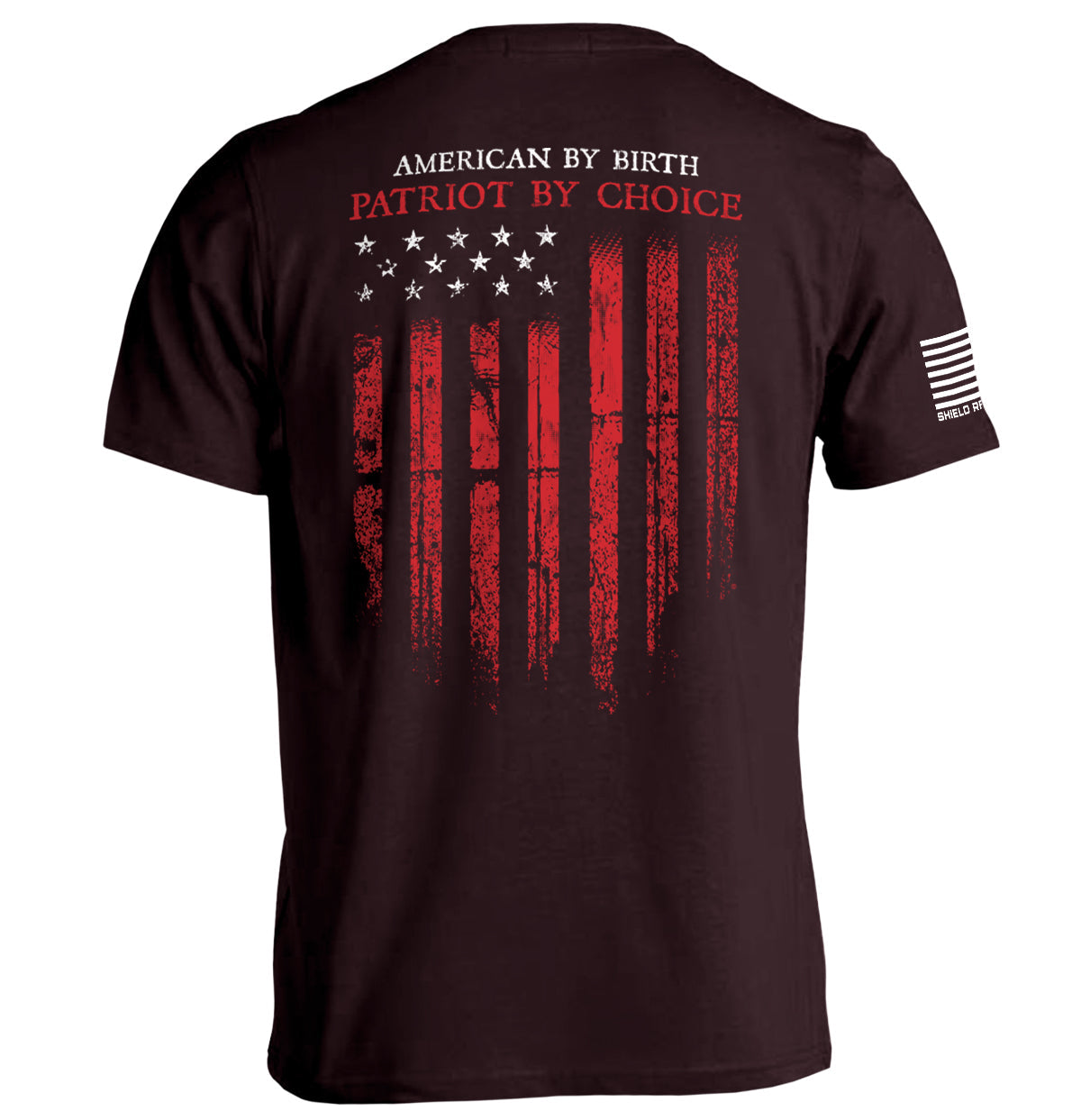 American by Birth Patriot by Choice Shield Republic