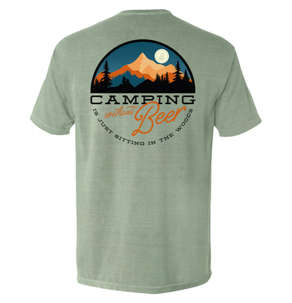 Camping Without Beer is Just Sitting in the Woods Shield Republic
