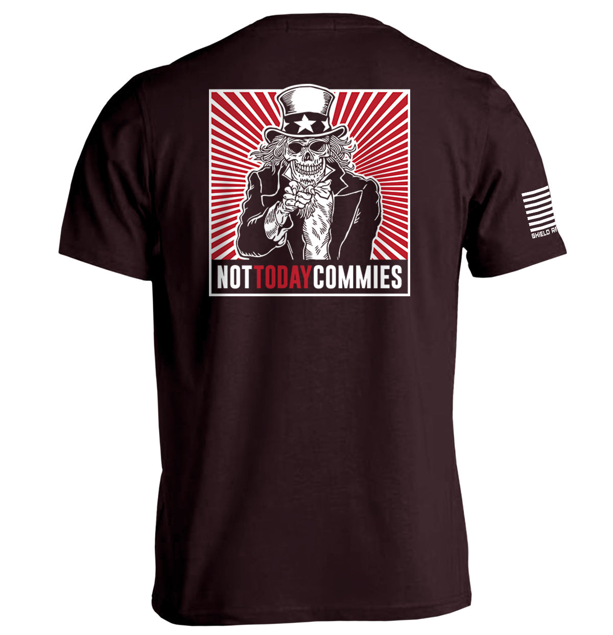 Not Today Commies Uncle Sam (Black) Shield Republic