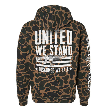 United We Stand Disarmed We Fall Shield Republic