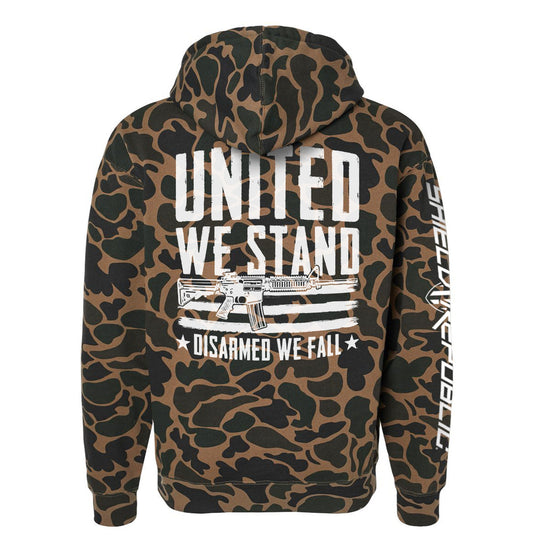 United We Stand Disarmed We Fall Shield Republic