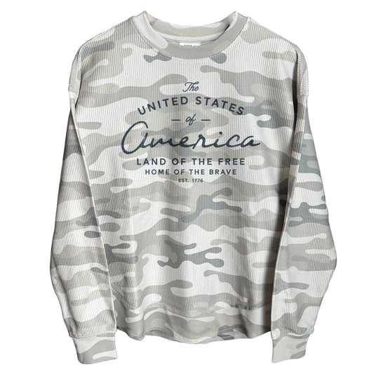 United States Of America (Front) Corded Poncho Shield Republic