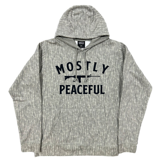 Mostly Peaceful (Black) Lightweight Hoodie Shield Republic