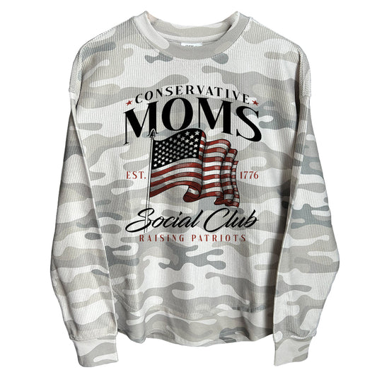 Conservative Moms Social Club (Front) Corded Poncho Shield Republic