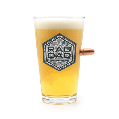 Rad Dad Duck Camo - 50 Cal Pint Glass Shield Republic