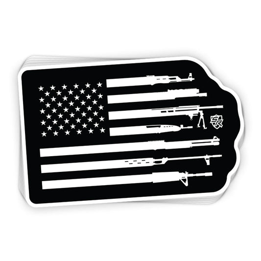 Firearm Flag Decal Shield Republic