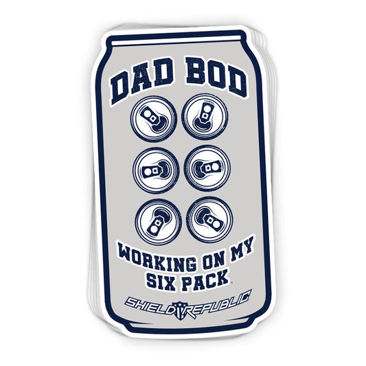 Dad Bod Beer Can Decal Shield Republic