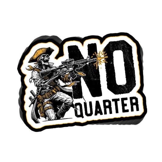No Quarter AR15 Skeleton Decal Shield Republic