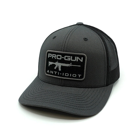 Pro Gun Anti Idiot Woven Patch Hat Shield Republic
