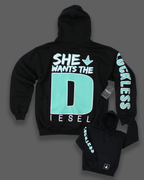 She Wants the Diesel | Funny Men's and Women's Black Country Hoodie Luckless Outfitters