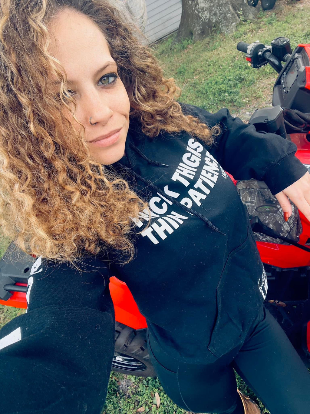 Thick Thighs Thin Patience Hoodie Luckless Outfitters