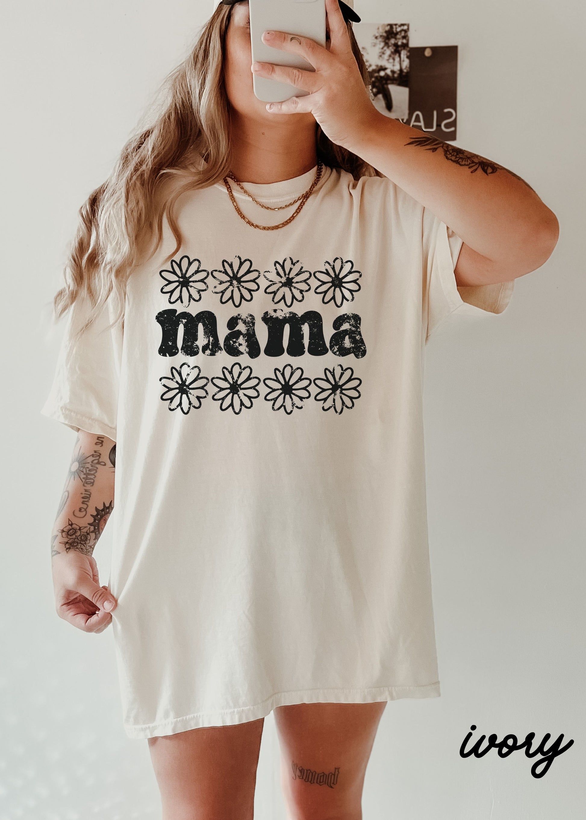Mama Daisy Floral Tee *12 Colors (S-3X) Chloe Vs Tank The Boutique