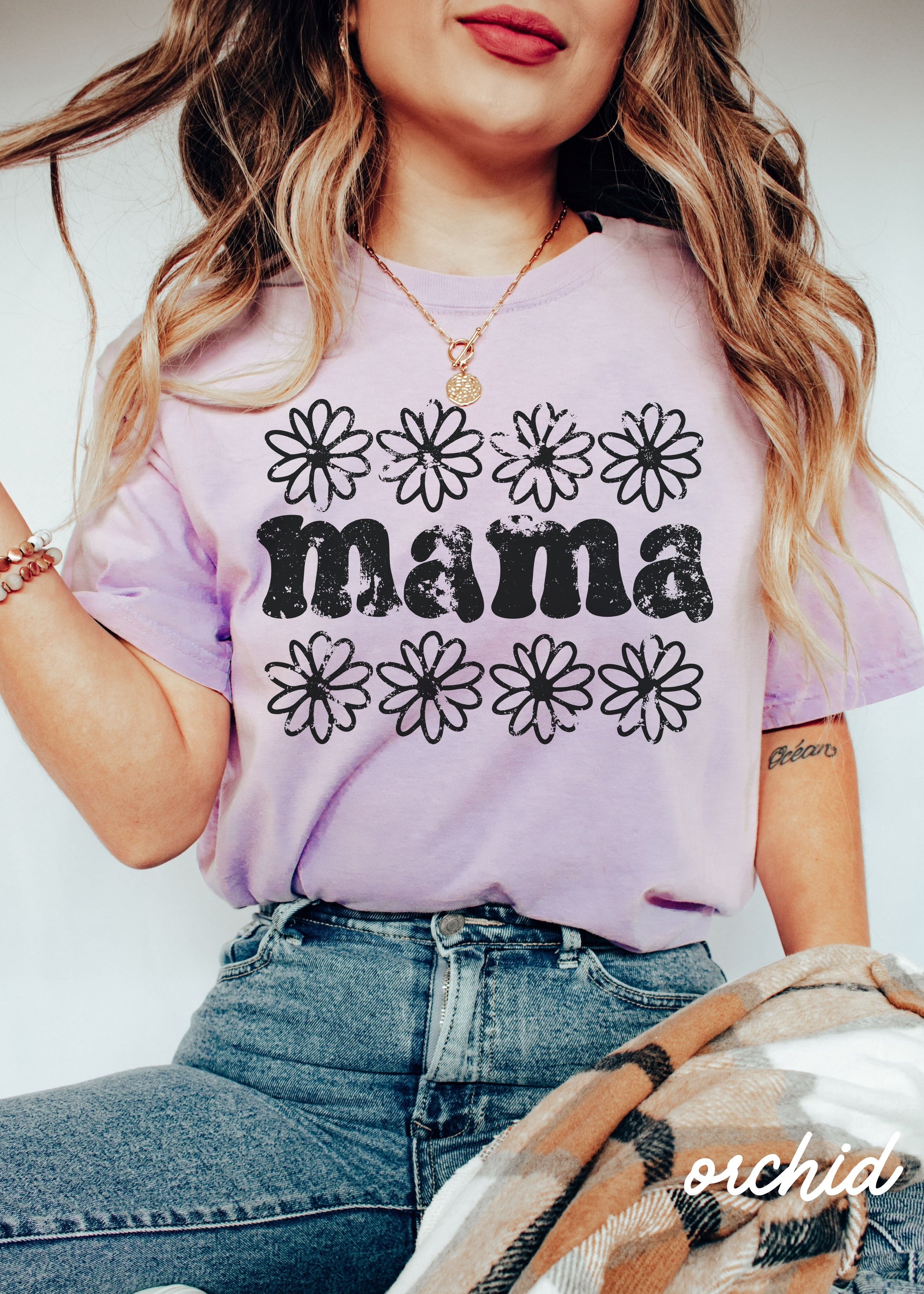 Mama Daisy Floral Tee *12 Colors (S-3X) Chloe Vs Tank The Boutique