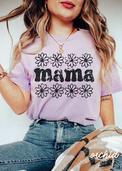 Mama Daisy Floral Tee *12 Colors (S-3X) Chloe Vs Tank The Boutique