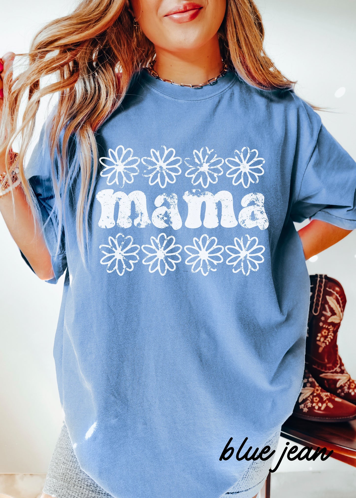 Mama Daisy Floral Tee *12 Colors (S-3X) Chloe Vs Tank The Boutique