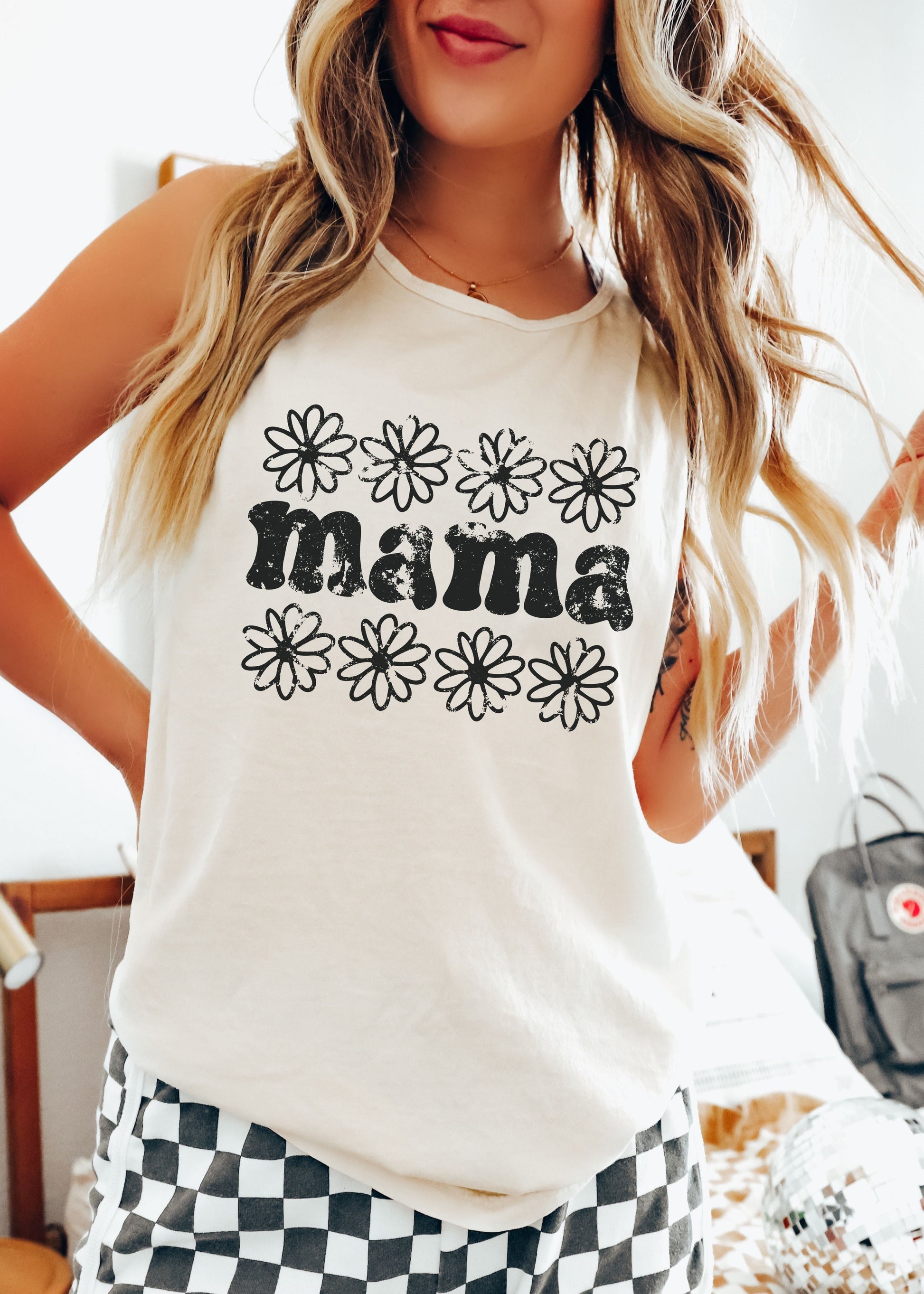 PRE-ORDER: Mama Daisy Floral Tank *7 Colors (S-3X) Chloe Vs Tank The Boutique
