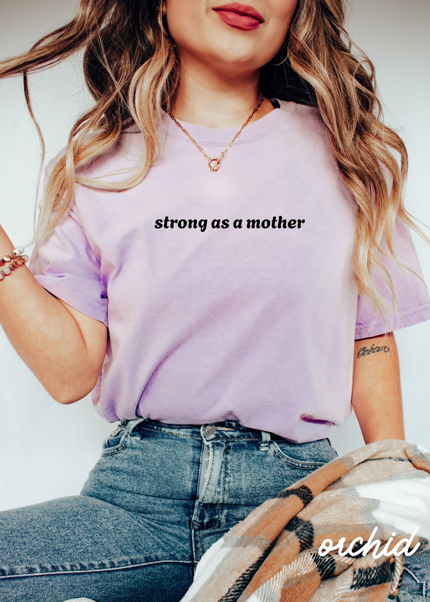 PRE-ORDER: Strong as a Mother Tee *11 Colors (S-3X) Chloe Vs Tank The Boutique