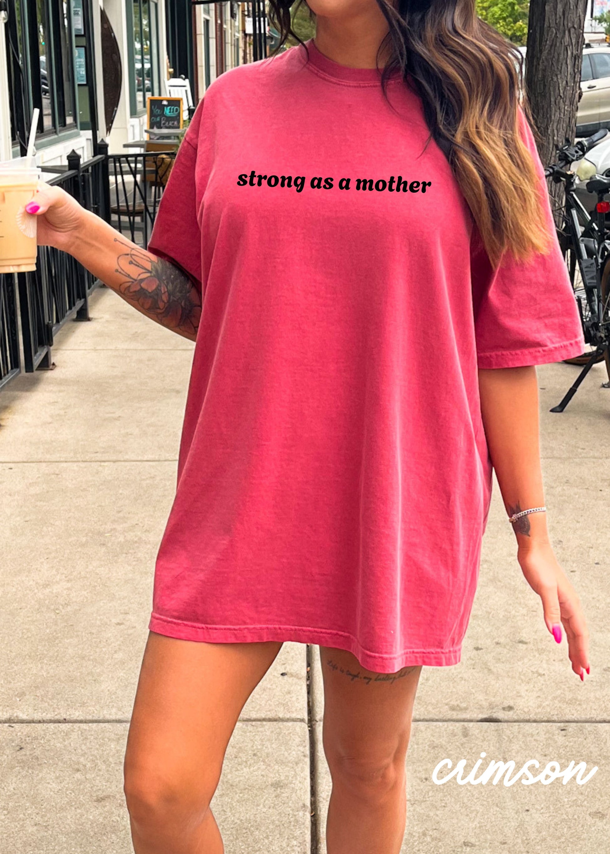PRE-ORDER: Strong as a Mother Tee *11 Colors (S-3X) Chloe Vs Tank The Boutique