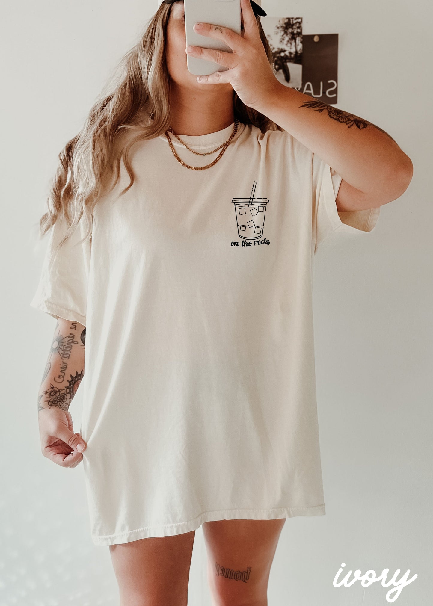 PRE-ORDER: On the Rocks Iced Coffee Tee *6 Colors (S-3X) Chloe Vs Tank The Boutique