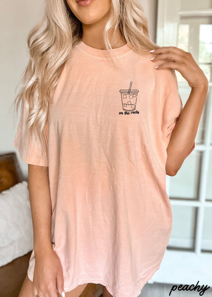 PRE-ORDER: On the Rocks Iced Coffee Tee *6 Colors (S-3X) Chloe Vs Tank The Boutique